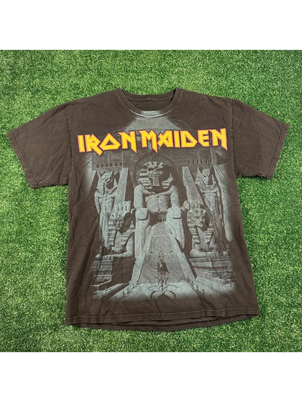 Y2K Hanes Iron Maiden black short sleeve shirt band tee size small/medium